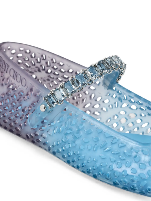 Denim Degrade Jelly Ballerina Flats THE JELLY TKCDENIM/DENIM JIMMY CHOO 