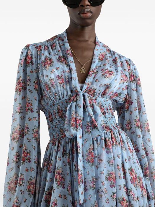 floral-print tie-detail dress F611ZT IS10FHC5XK DOLCE & GABBANA 