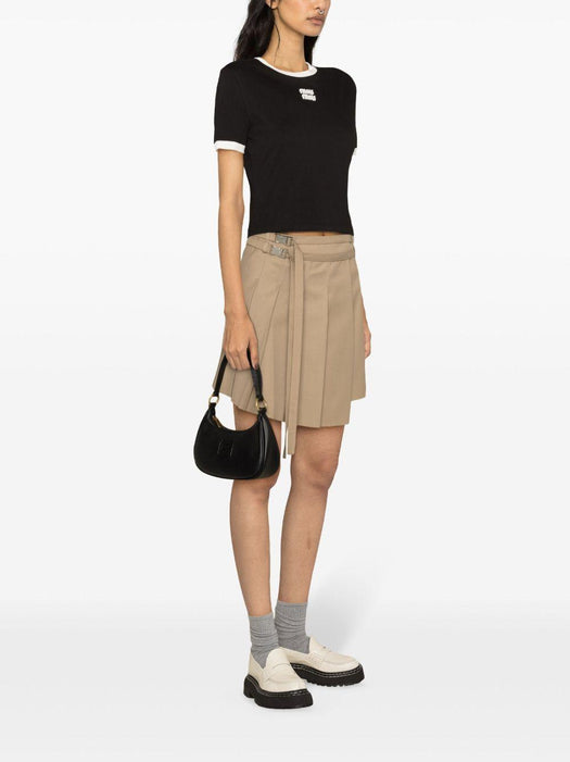 logo-appliqué cropped T-shirt MJN522 S OOO 14ELF0002 MIU MIU 