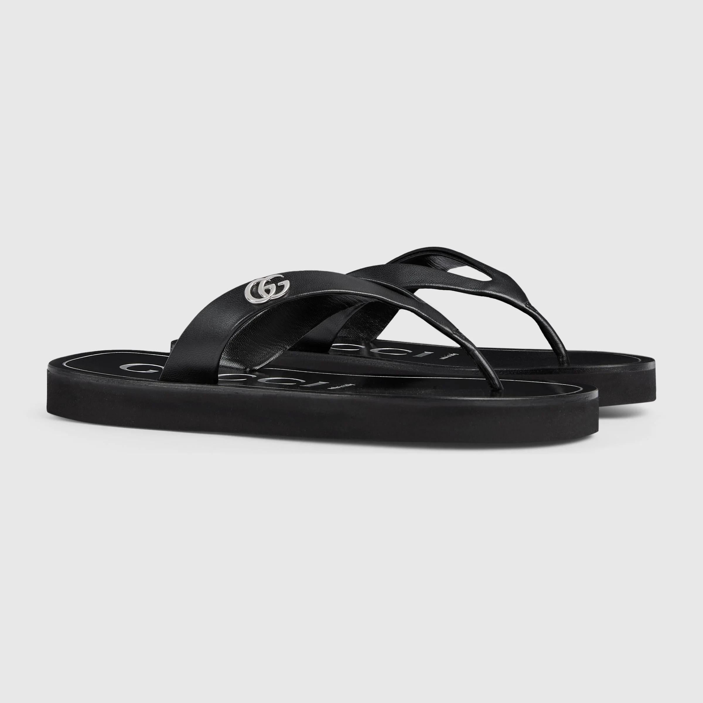 Women's thong sandal with Double G 854812 0R0001000 GUCCI 