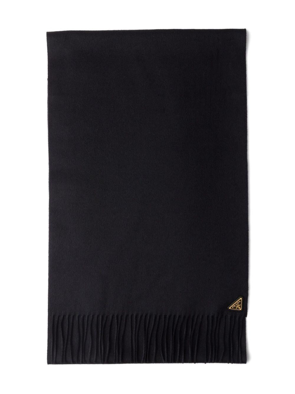 triangle-logo fringed scarf 1FS065 2COPF0632 PRADA 