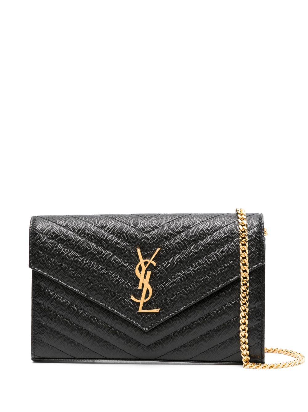 Cassandre logo-plaque clutch bag 377828 BOW011000 SAINT LAURENT 