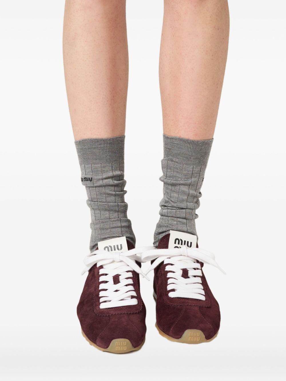 Plume suede sneakers 5E114E F 005 054F0007 MIU MIU 
