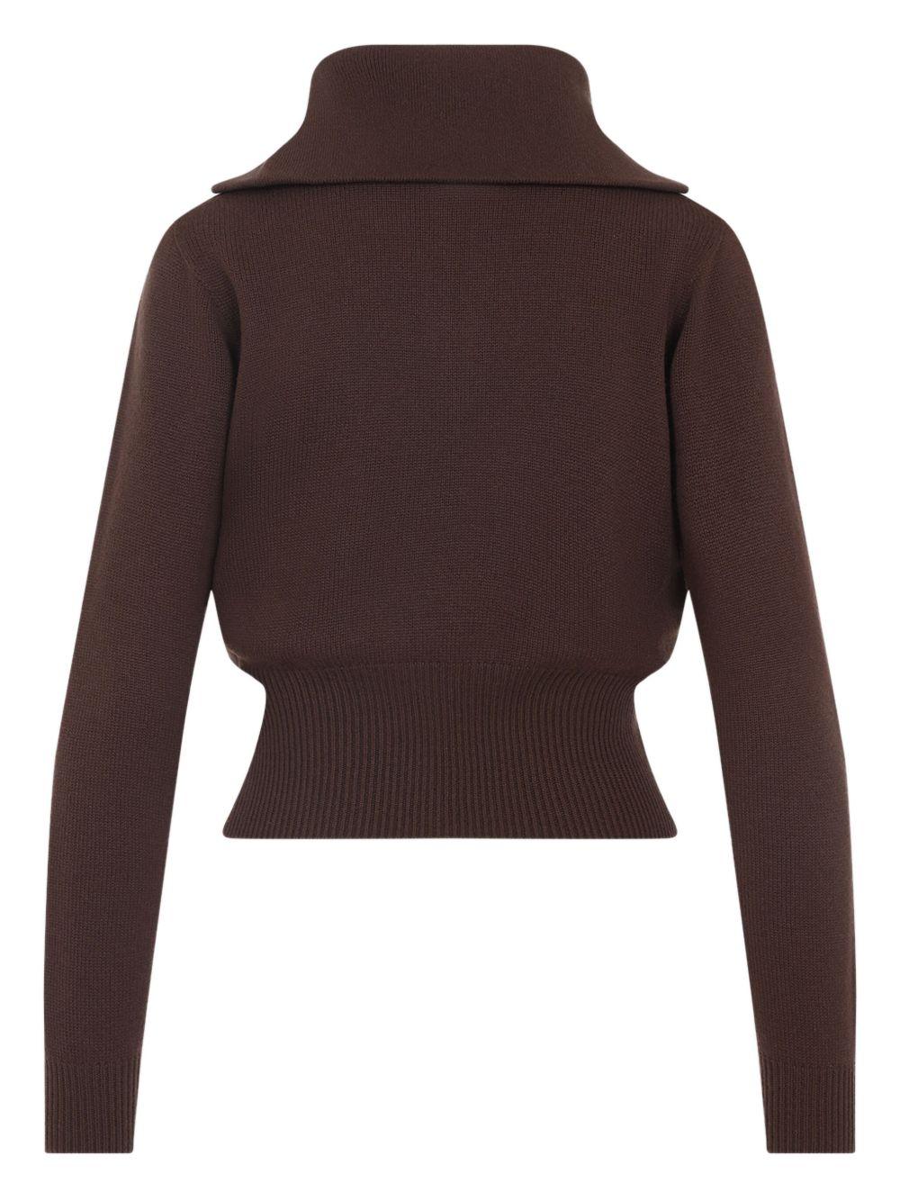 high-neck zip-up sweater MMLB47 S OOO 17SAF0324 MIU MIU 