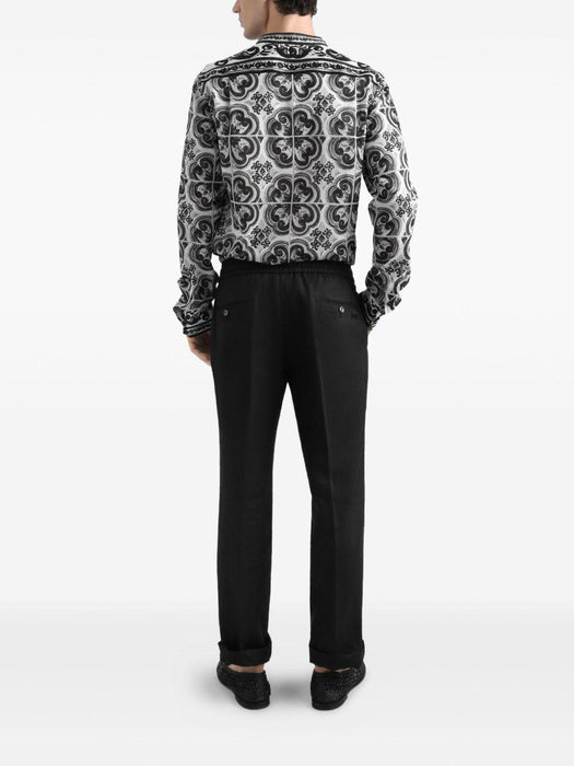 drawstring-waist pleated trousers GP12RZ FU4JBN0000 DOLCE & GABBANA 