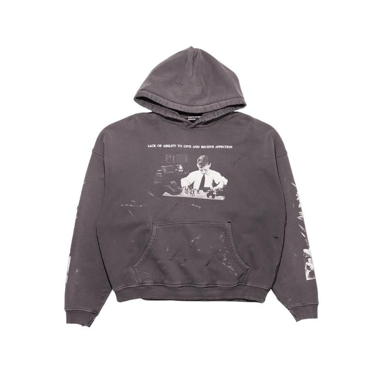 HEAD AGAINST THE BARS HOODIE 02-0514 WASHED BLACK ENFANTS RICHES DÉPRIMÉS 