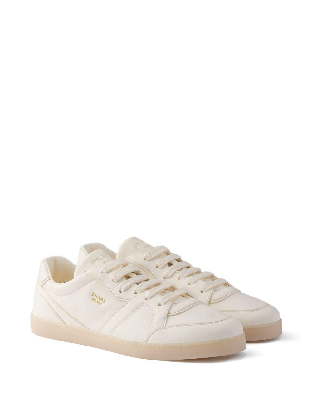logo-print leather trainers 2EE442 F G000 013F0304 PRADA 