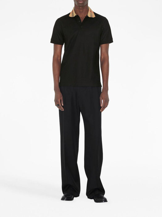 Checkered-collar cotton polo shirt 8071620 A1189 BURBERRY 