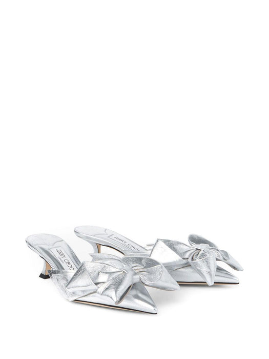 JIMMY CHOO STAZ MULE 50 GWGSILVER/SILVER