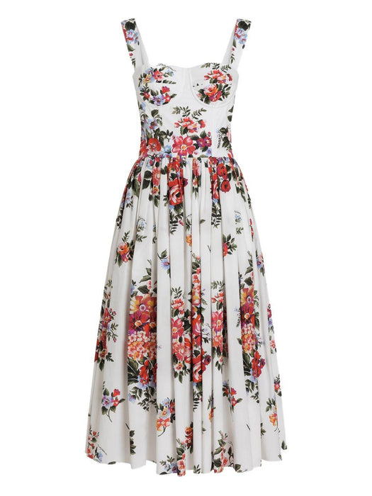 floral bouquet-print midi dress F6TTGT HS5UUHA5ZO DOLCE & GABBANA 