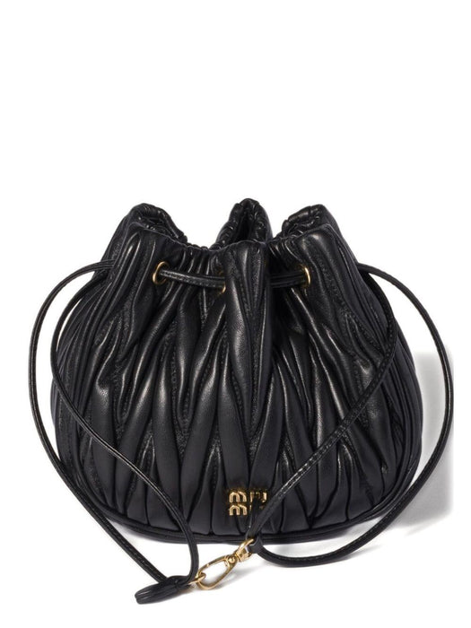 matelassé drawstring clutch bag<BR/><BR/> 5ND022 AFPPF0002 MIU MIU 