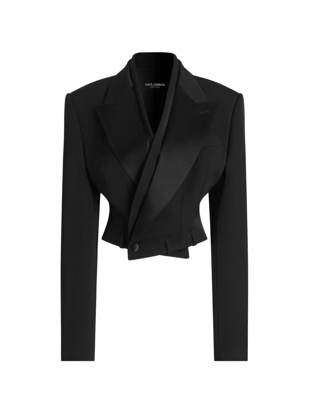 Sicilia double-breasted jacket in wool gabardine F29WLT FU21EN0000 DOLCE & GABBANA 