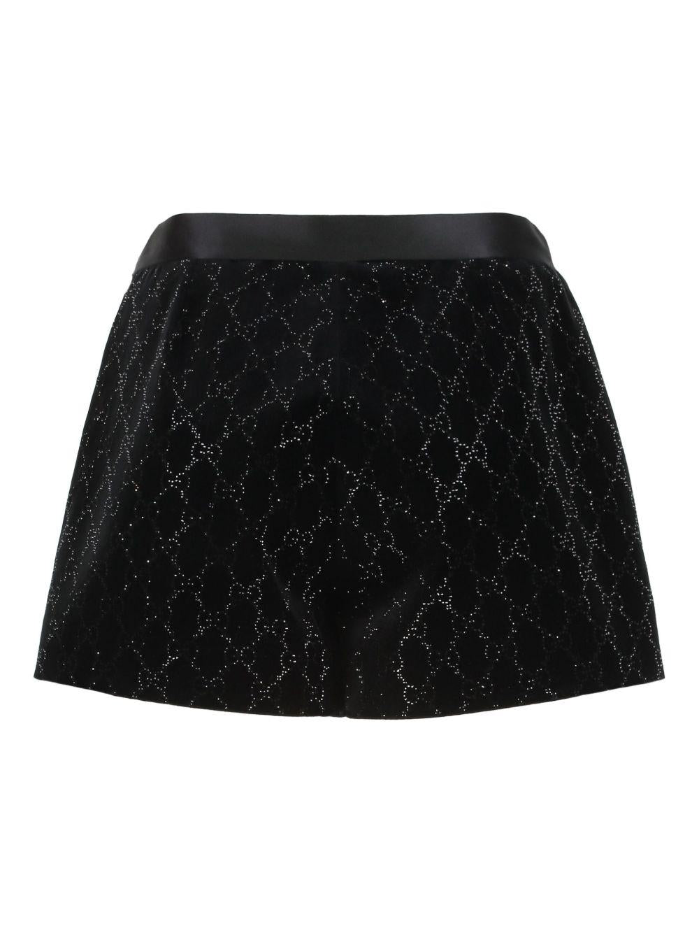 crystal-embroidery velvet shorts 835784 ZJV751000 GUCCI 