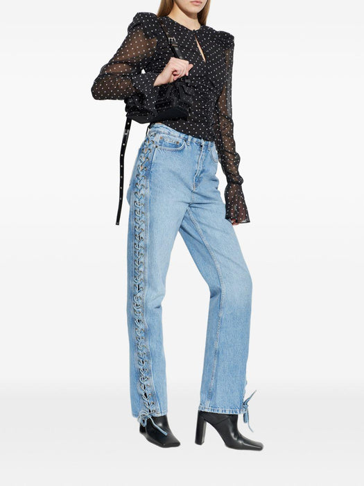 polka-dot ruched blouse 115222000 000 ROTATE 