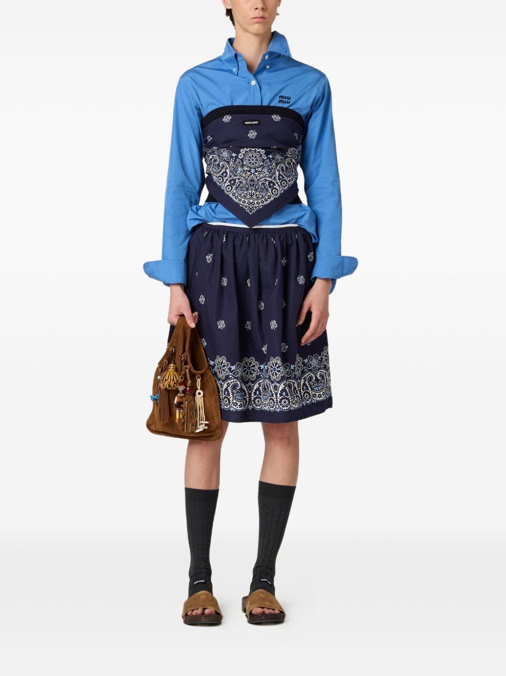poplin bandana top MT2008 S OOO 17QIF0QV9 MIU MIU 