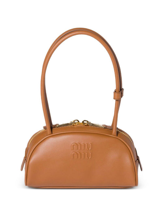 Beau embossed-logo leather shoulder bag 5BB192 V OOO 2CRWF0046 MIU MIU 