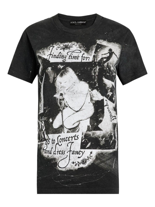 graphic-print distressed T-shirt F8V90T GDDH4S9000 DOLCE & GABBANA 