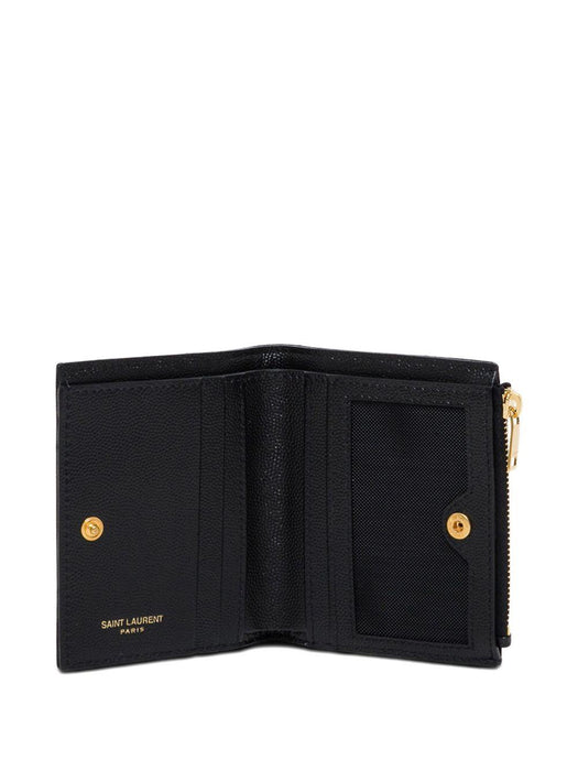 Cassandre quilted logo wallet<BR/> 575879 BOW011000 SAINT LAURENT 