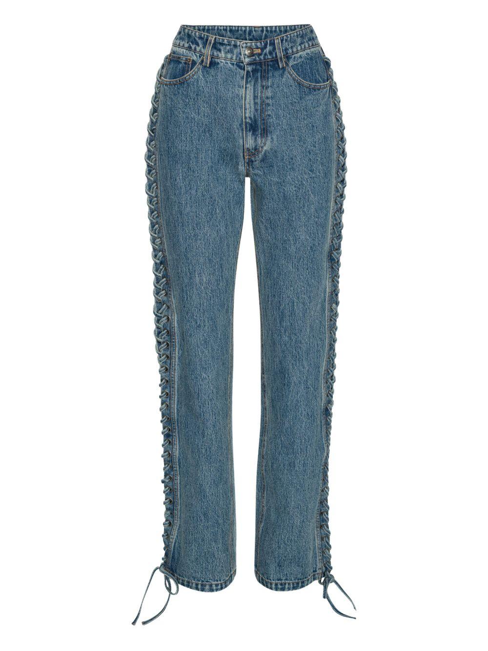 laced straight leg jeans 1145953054 3054 ROTATE 