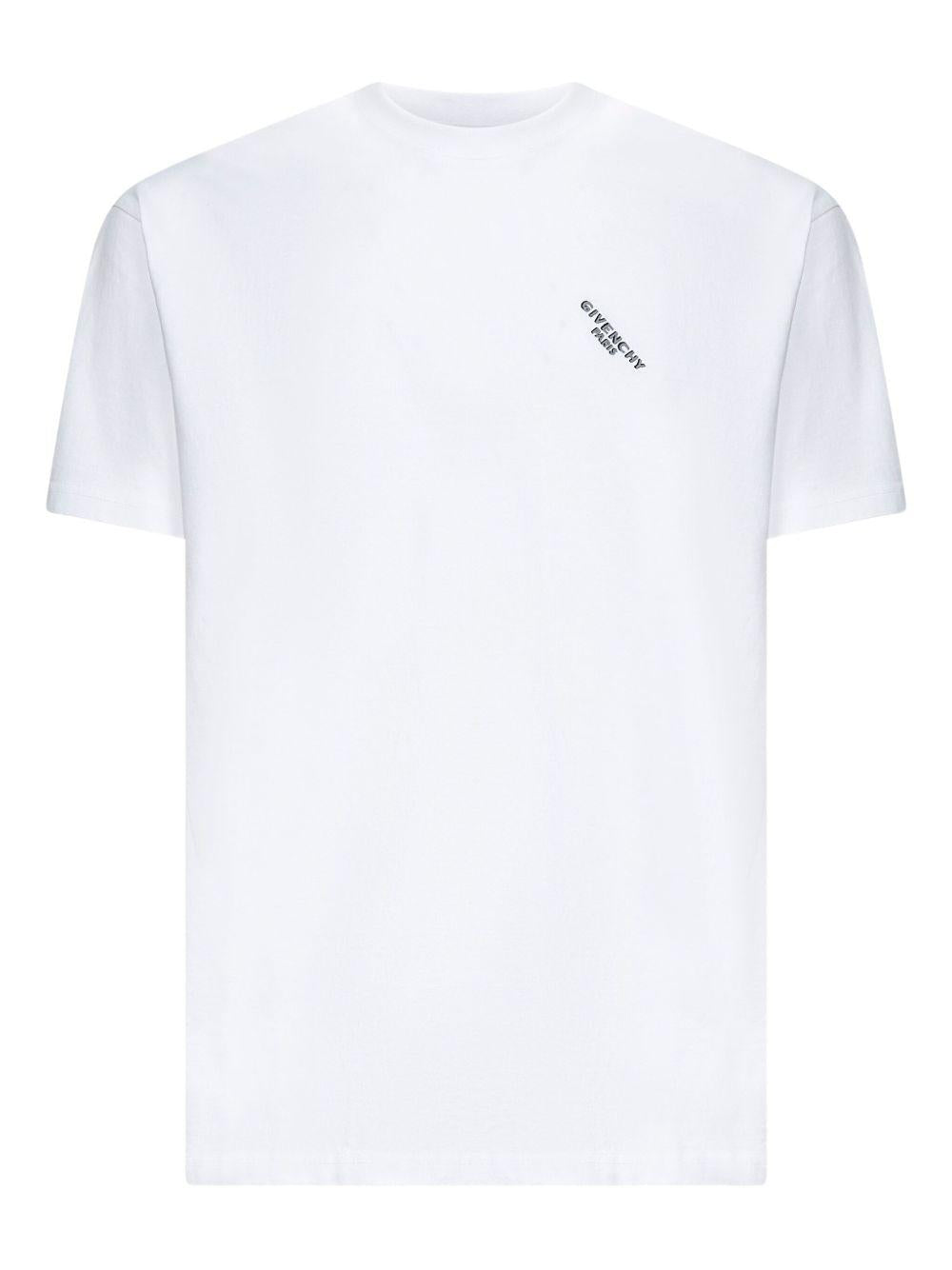 logo-print crew-neck T-shirt BM71NK3YRR 100 GIVENCHY 