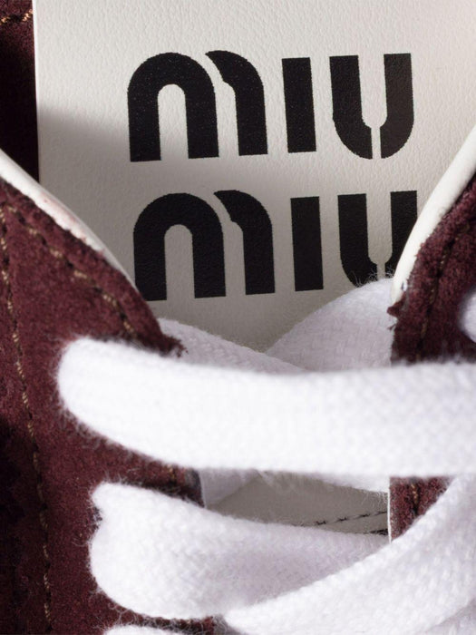 Plume suede sneakers 5E114E F 005 054F0007 MIU MIU 