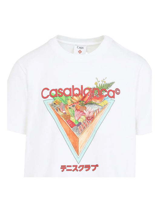 Tennis Club Icon triangle-print graphic T-shirt M-AW25-JTS-001-01 TENNIS CLUB ICON CASABLANCA 