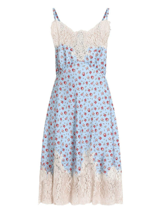 lace-detail floral-print midi dress F60F7T IS10JHC5XJ DOLCE & GABBANA 