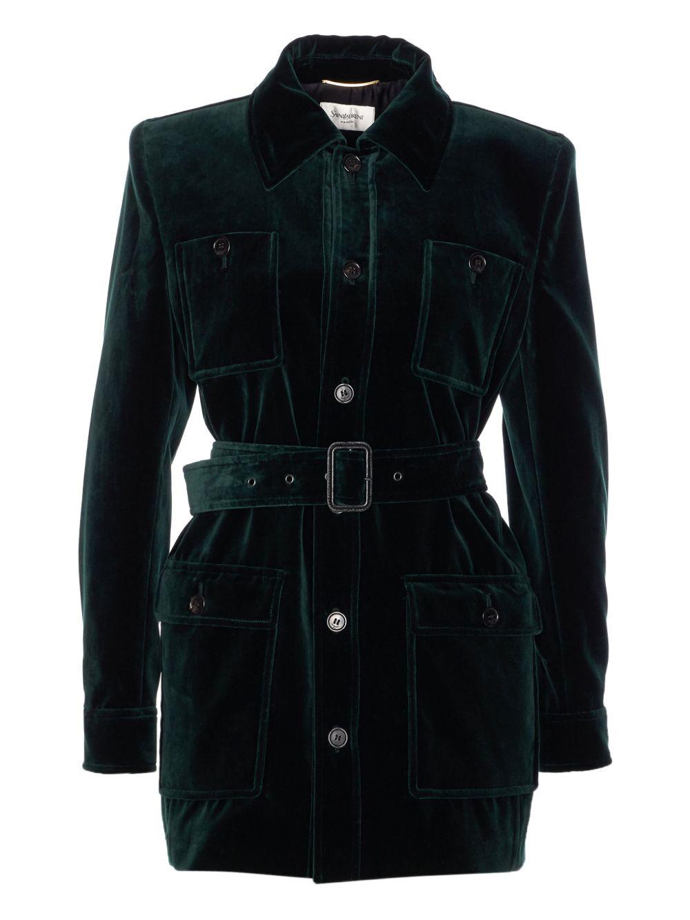 belted velvet jacket<BR/><BR/><BR/> 835170 Y580T3181 SAINT LAURENT 