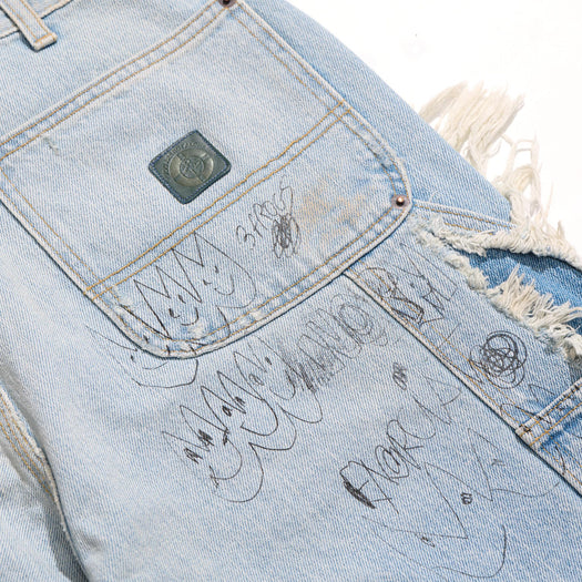 BUSTED DBL KNEE JEAN 5U003Q1010LDM DENIM PALY HOLLYWOOD 