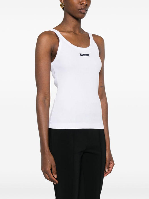 ribbed logo-label tank top F8W45T FU7AVW0800 DOLCE & GABBANA 