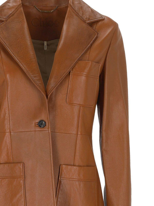 patch-pocket leather jacket 25ACV33204 244 CHLOÉ 