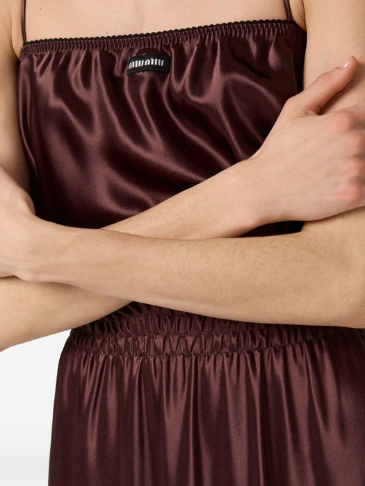 satin maxi dress MF5898 S OOO 15ZCF0324 MIU MIU 