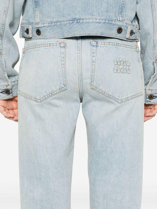logo-lettering jeans GWP526 S OOO 14QUF0013 MIU MIU 
