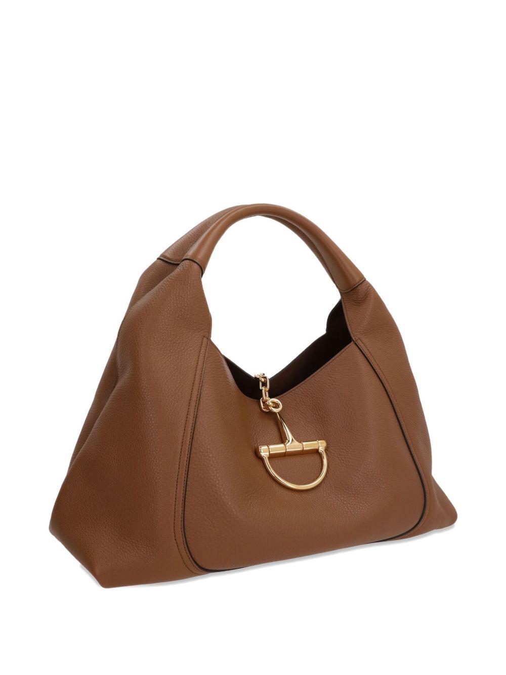 maxi Softbit grained leather shoulder bag<BR/><BR/> 837466 AAEAO2718 GUCCI 