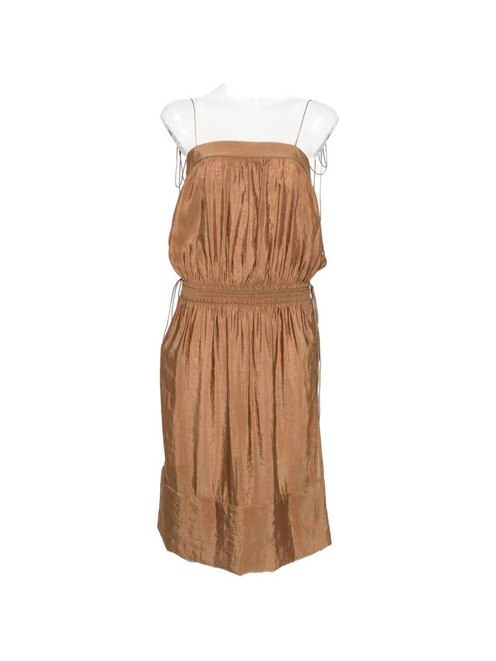 side-drawstring shirred midi dress 852694 Y3K312005 SAINT LAURENT 