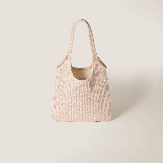 Ivy mesh bag decorated with sequins 5BG231 V OLO ACP8F0236 MIU MIU 