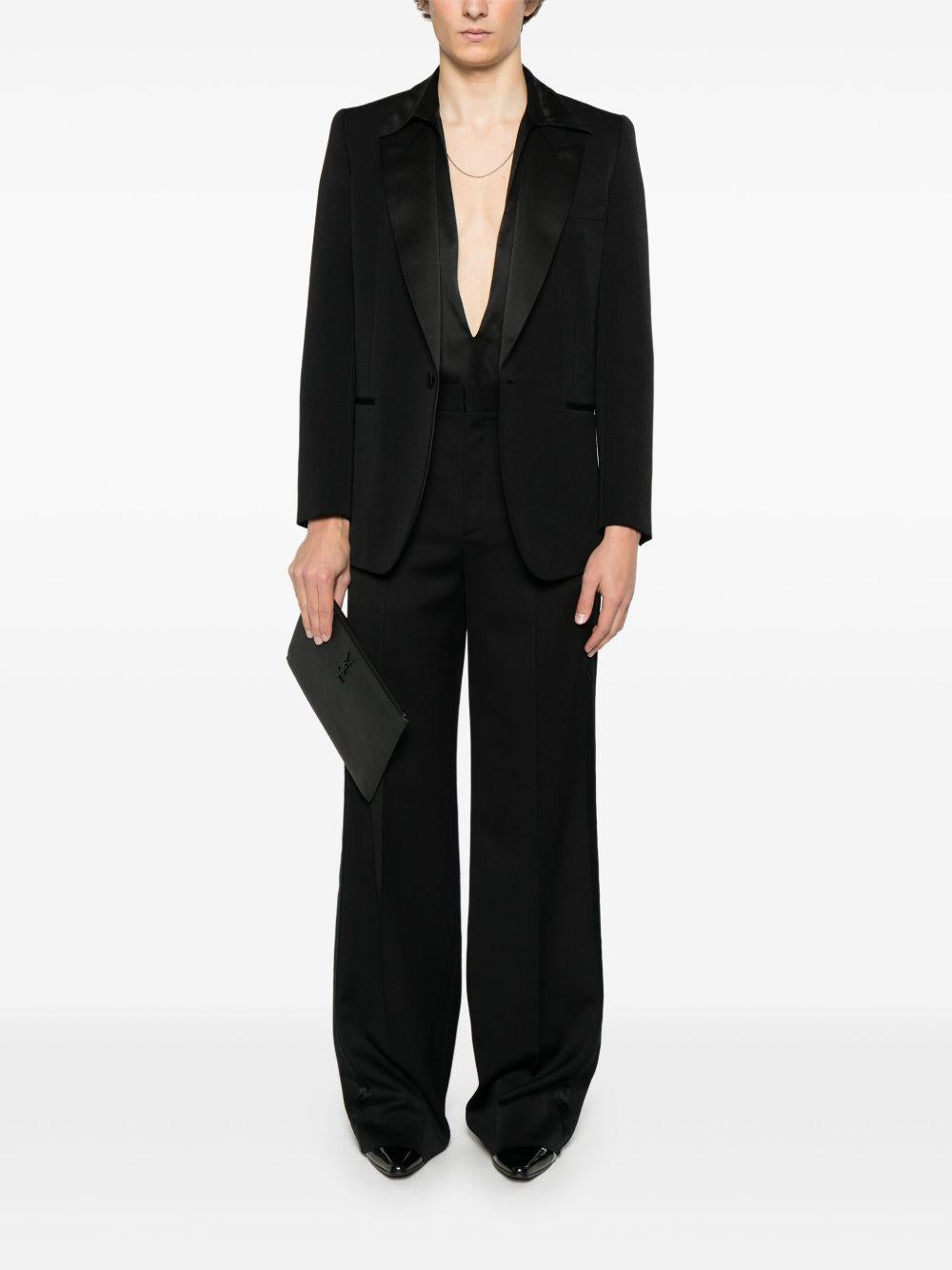 ジャケット Saint Laurent FW24 Black wool blazer (517740Y404W 1000) Black Wool blazer Saint Laurent - SchaferandweinerShops