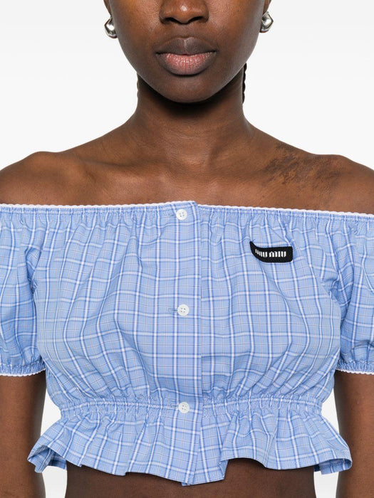 checked shirt MT2188 S OOO 183AF0076 MIU MIU 