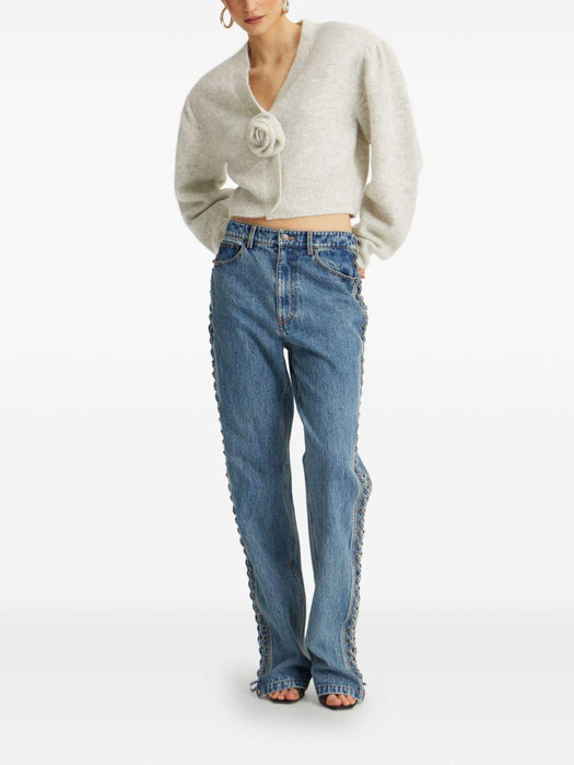 laced straight leg jeans 1145953054 3054 ROTATE 