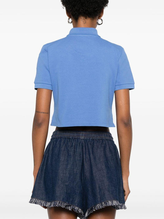 logo-print cropped polo top MJN547 S OOO 14RWF0237 MIU MIU 