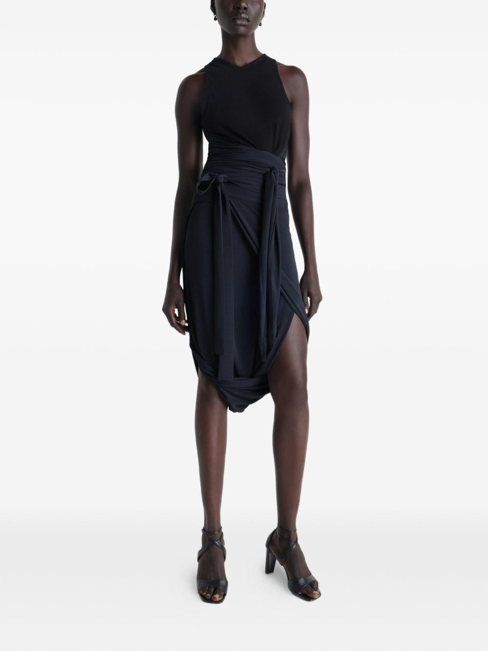 Draped wrap top<BR/><BR/> OT0008 LJ1050BK980 LEMAIRE 