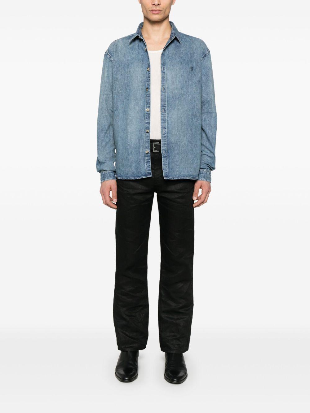Cassandre denim shirt<BR/> 823437 Y14MJ4248 SAINT LAURENT 