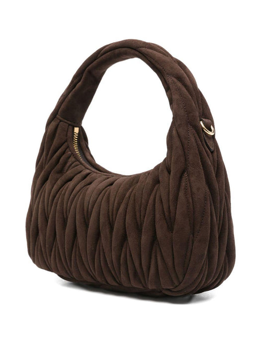 Wander matelassé suede tote bag 5BC125 V OOY AB7OF0003 MIU MIU 