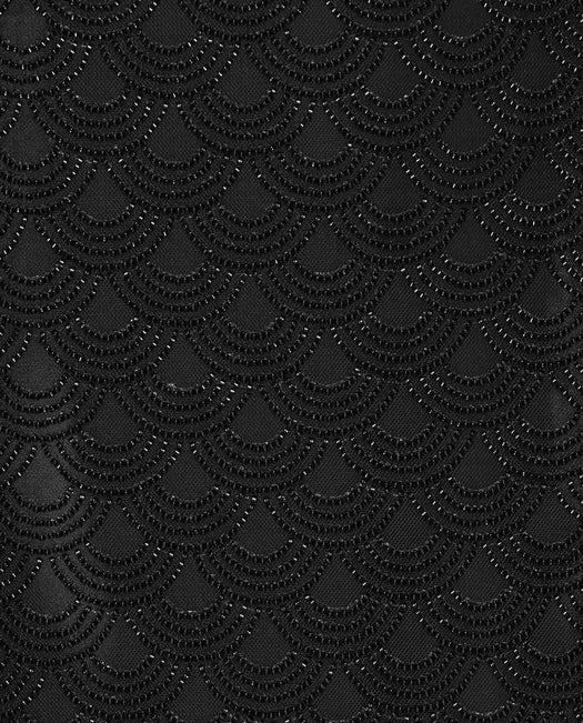Black openwork midi dress 116289100  ROTATE 
