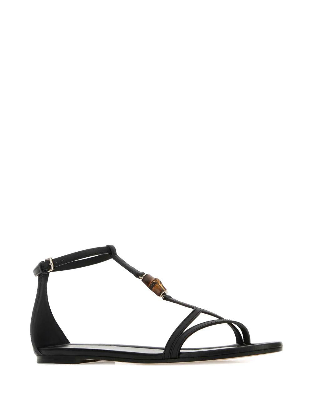 bamboo-detail leather sandals 832417 US0001000 GUCCI 