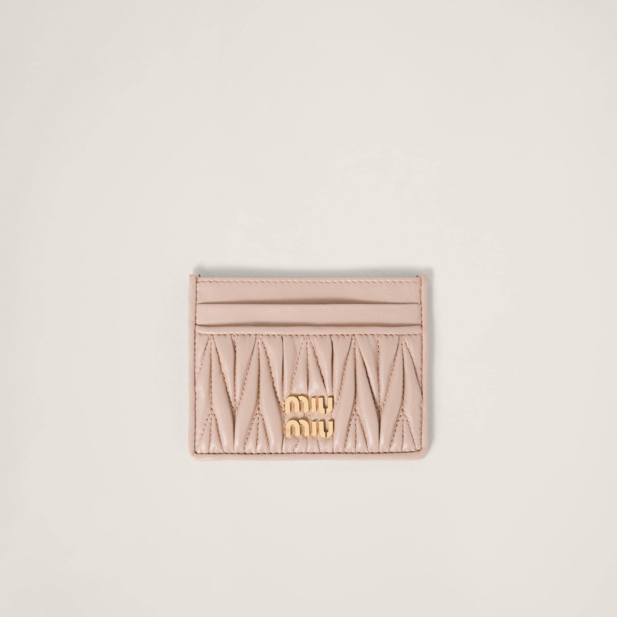 Matelassé nappa leather card holder 5MC076 AFPPF0236 MIU MIU 
