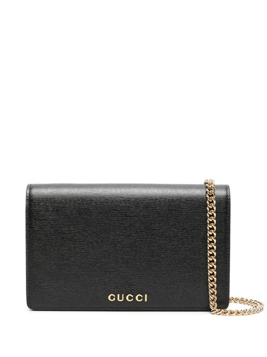 logo-lettering leather crossbody bag 772643 0OP0N1000 GUCCI 