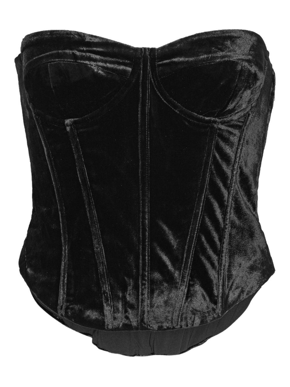 velvet bustier top 115256100 100 ROTATE 