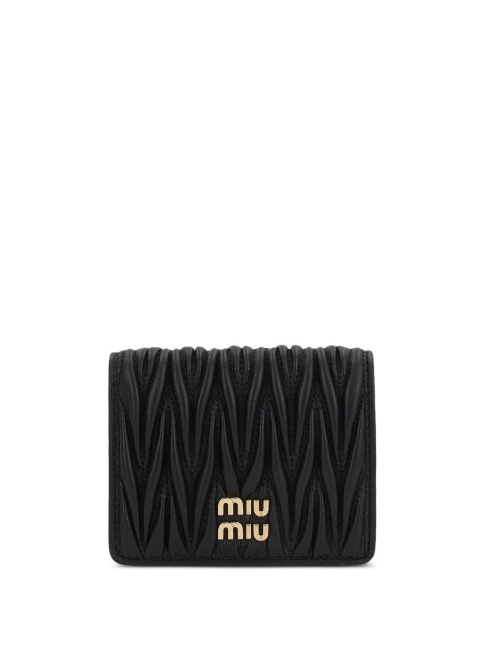 logo-lettering matelassé wallet 5MV204 AFPPF0002 MIU MIU 
