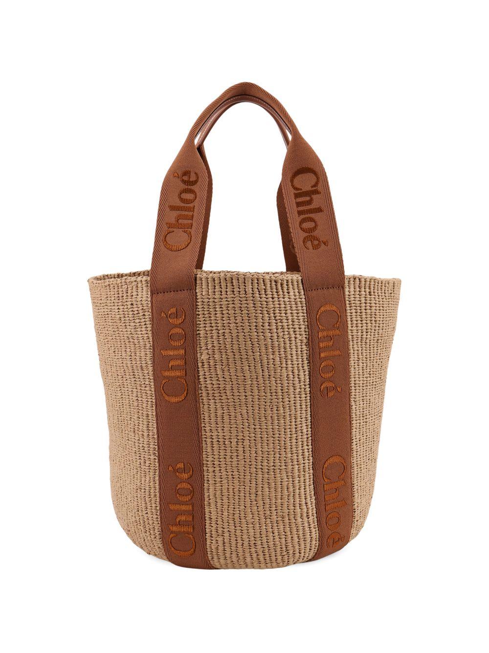 dusty tan woody large basket bag C23AS380L18 25S CHLOÉ 